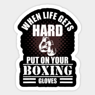 Cool Kickboxing and Boxing Saying Sticker
